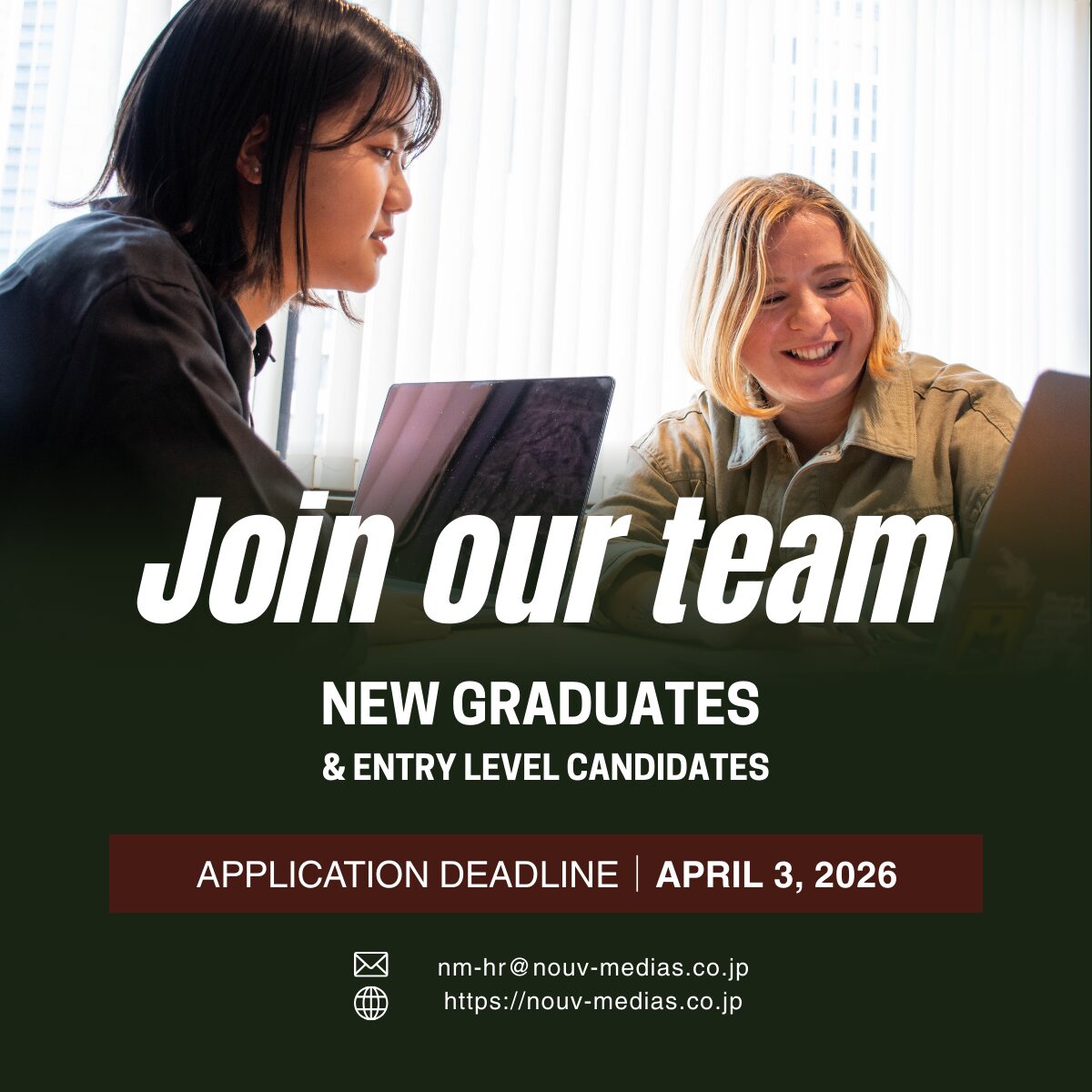 🤝 Nouvelle Medias is Hiring! Recent Graduates & Entry-Level Candidates 🤝